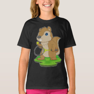 Squirrel Tennis racket T-shirt