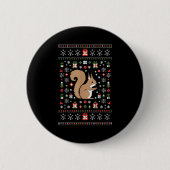 Squirrel Ugly Christmas  Ronde Button 5,7 Cm (Voorkant)