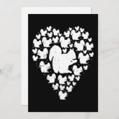 Squirrel Valentine Day Gift for Him Her Love Heart Feestdagenkaart (Voorkant / Achterkant)