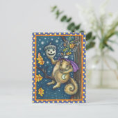 SQUIRREL VAN SLAAPHOLLOW & ACORN, FUNNY HALLOWEEN BRIEFKAART (Staand voorkant)