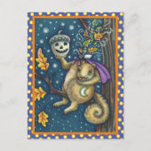 SQUIRREL VAN SLAAPHOLLOW & ACORN, FUNNY HALLOWEEN BRIEFKAART (Voorkant)