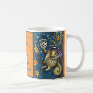 SQUIRREL VAN SLAAPHOLLOW & ACORN, FUNNY HALLOWEEN KOFFIEMOK