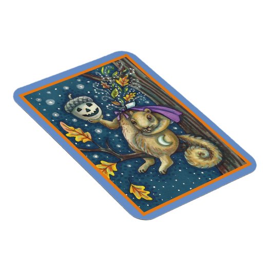 SQUIRREL VAN SLAAPHOLLOW & ACORN, FUNNY HALLOWEEN MAGNEET (Rechterzijde)