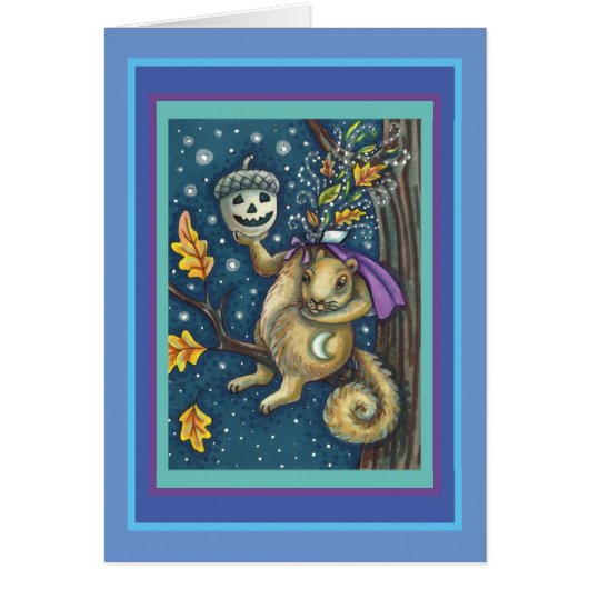 SQUIRREL VAN SLAAPHOLLOW, FUNNY HALLOWEEN-KAART (Voorkant)