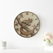 Squirrel Wall Clock - Cozy Woodland Charm Grote Klok (Huis)