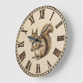 Squirrel Wall Clock Grote Klok (Hoek)