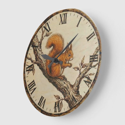  Squirrel Wall Clock Grote Klok (Hoek)