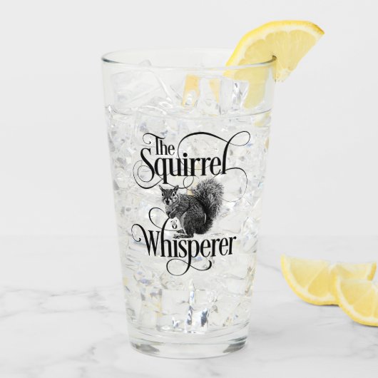 Squirrel Whisperer - grappige eekhoorn Glas (Achterkant ijs)