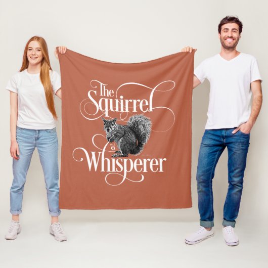 Squirrel Whisperer - grappige eekhoorntenomver Fle Fleece Deken (In situ)
