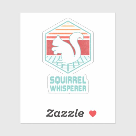 Squirrel Whisperer Retro  80s stijl. Perfec Sticker (Vel)