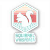 Squirrel Whisperer Retro  80s stijl. Perfec Sticker (Voorkant)