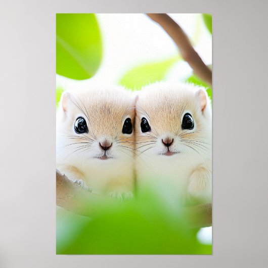 Squirrel Wild Animal Loving Portrait  Poster (Voorkant)