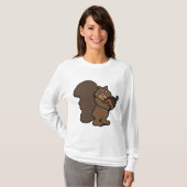 Squirrel with Acorn Cute Woodland Animal T-shirt (Voorkant volledig)