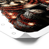 Squirrel With Gles Christmas Lights Funny Coffee W Poster (Hoek)