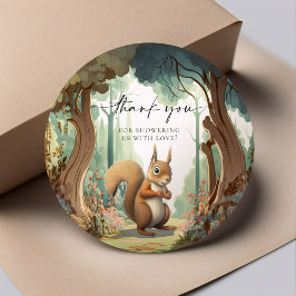 Squirrel Woodland Animal Baby shower Ronde Sticker
