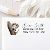 Squirrel Woodland Script-adres Etiket (Insitu)