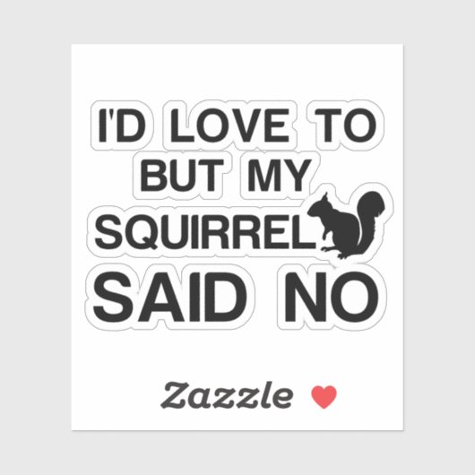 SQUIRREL ZEI NEEN STICKER (Vel)