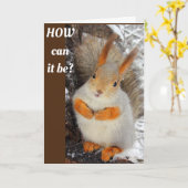 SQUIRRELL IS ZO VERTROUWD OP UW 40E JAAR KAART (Gele Bloem)