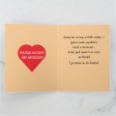 Squirrelly Sweet Heart Apology Card Kaart (Binnen)