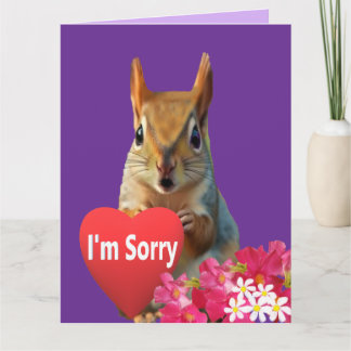 Squirrelly Sweet Heart Apology Card Kaart