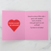 Squirrelly Sweet Heart Apology Card Kaart (Binnen)