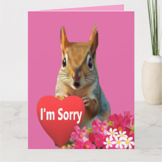 Squirrelly Sweet Heart Apology Card Kaart