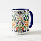 Squirrels Birds & Butterflies Pattern Mok (Voorkant rechts)