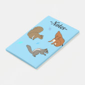Squirrels Blue Post-it® Notes (Schuin)