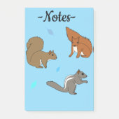 Squirrels Blue Post-it® Notes (Voorkant)