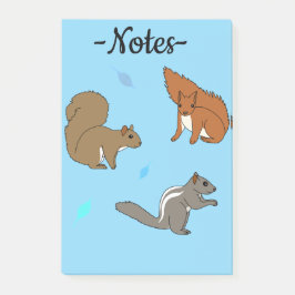 Squirrels Blue Post-it® Notes