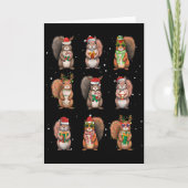 Squirrels Christmas Lights Decor Funny Squirrel Lo Kaart (Voorkant)