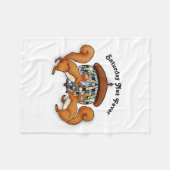 Squirrels Disco Funny Party  Fleece Deken (Voorkant (Horizontaal))
