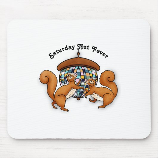 Squirrels Disco Funny Party Muismat (Voorkant)