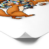 Squirrels Disco Funny Party  Poster (Hoek)
