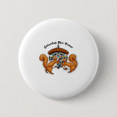 Squirrels Disco Funny Party  Ronde Button 5,7 Cm (Voorkant)
