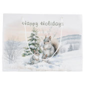 Squirrels in winter forest  groot cadeauzakje (Achterkant)