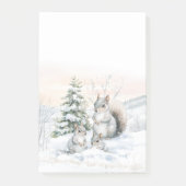 Squirrels in Winter Snow Post-It Notes (Voorkant)