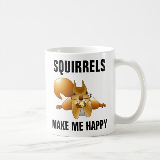 SQUIRRELS MAKEN MIJ HAPPY SQUIRREL COFFEE MOK (Rechts)