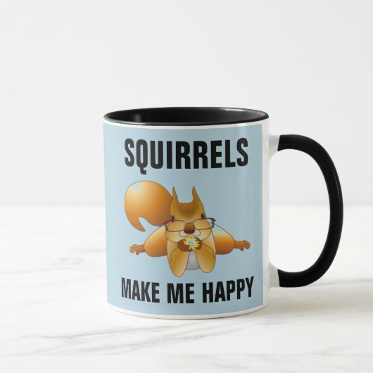 SQUIRRELS MAKEN MIJ HAPPY SQUIRREL COFFEE MOK (Rechts)