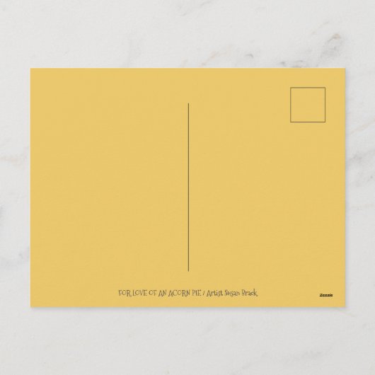 SQUIRRELS & OWL THANKSGIVING, HOMEMADE ACORN PIE FEESTDAGENKAART (Achterkant)