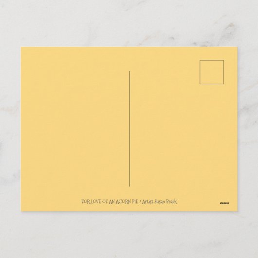 SQUIRRELS & OWL THANKSGIVING, HOMEMADE ACORN PIE FEESTDAGENKAART (Achterkant)