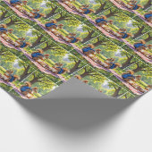 Squirrels Playing Chess In a City Park Cadeaupapier (Hoek)