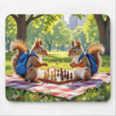 Squirrels Playing Chess In a City Park Muismat (Voorkant)
