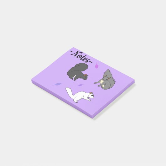 Squirrels Purple Post-it® Notes (Schuin)