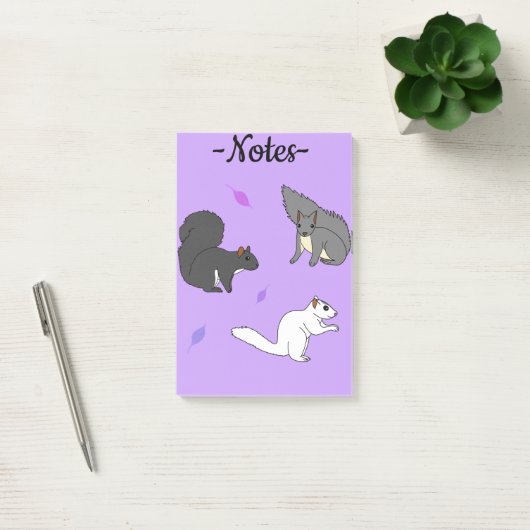 Squirrels Purple Post-it® Notes (Kantoor)