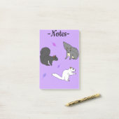 Squirrels Purple Post-it® Notes (Op bureau)