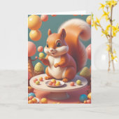 Squirrel's Sweet Soiree Kaart (Gele Bloem)