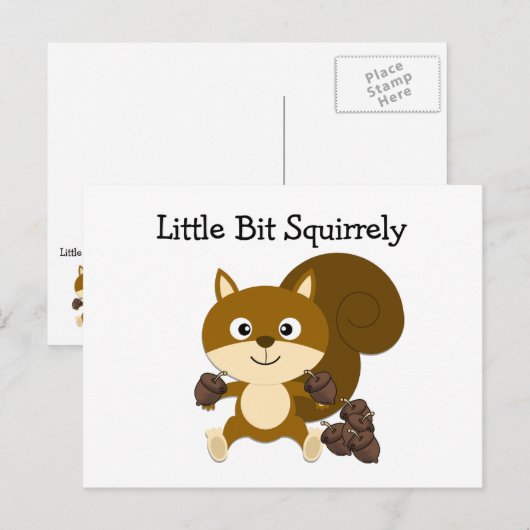 Squirrely Briefkaart (Voorkant / Achterkant)