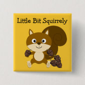 Squirrely Vierkante Button 5,1 Cm (Voorkant)