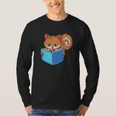 Squirrle Reading Book Reader T-shirt (Voorkant)